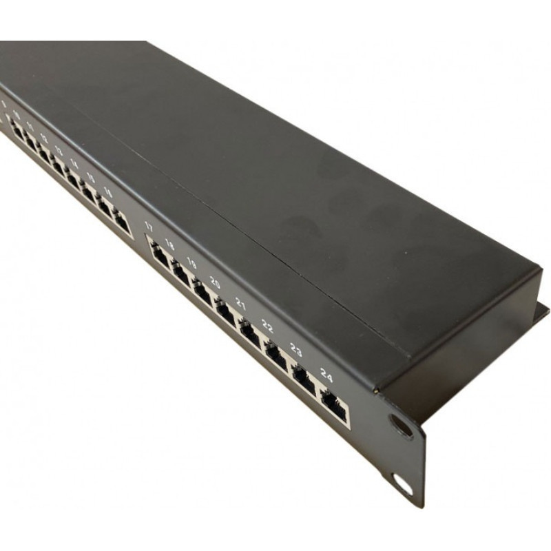 Патч-панель Atcom FP5224 19" 24хRJ-45 FTP 1U cat.5е, у зборі DS, фото 1