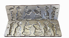 Форма для льодяників на паличці Новий рік на 6 комірок