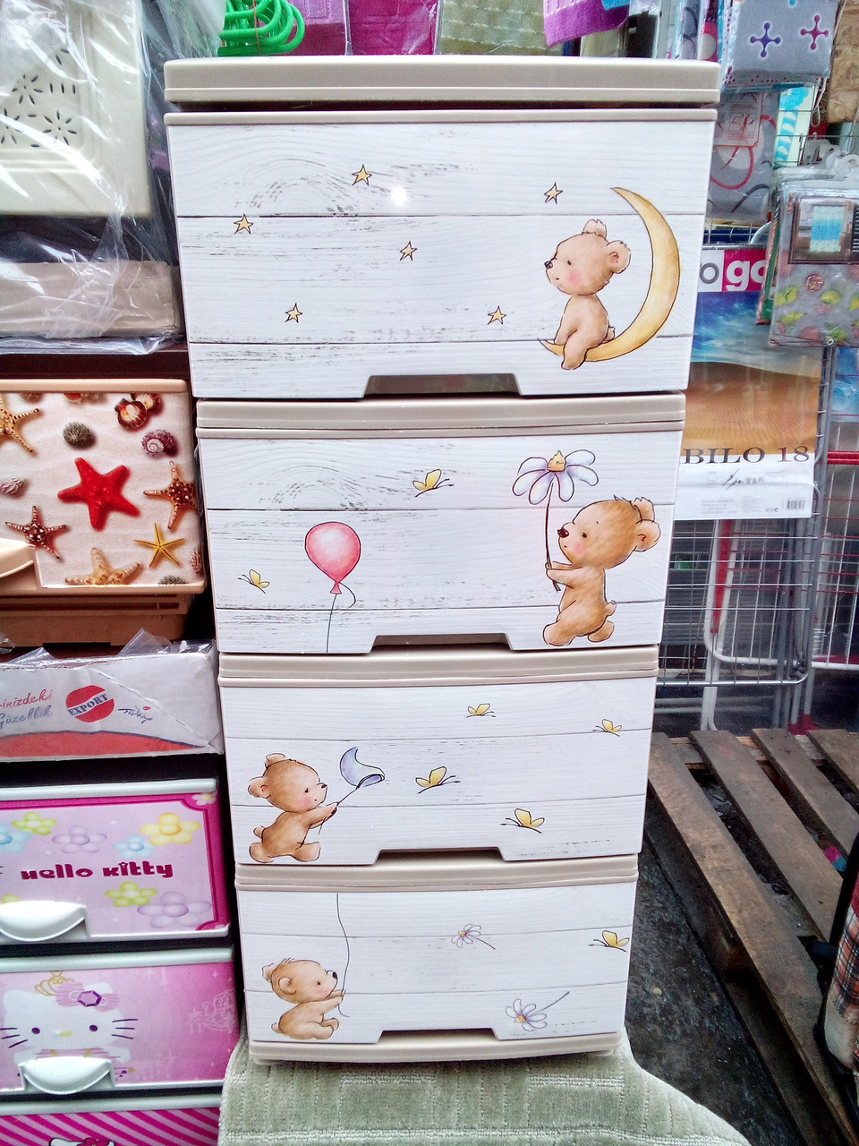 Комод "Ведмеді" кремовий