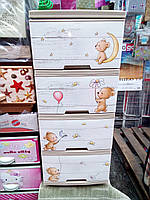 Комод "Ведмеді" кремовий