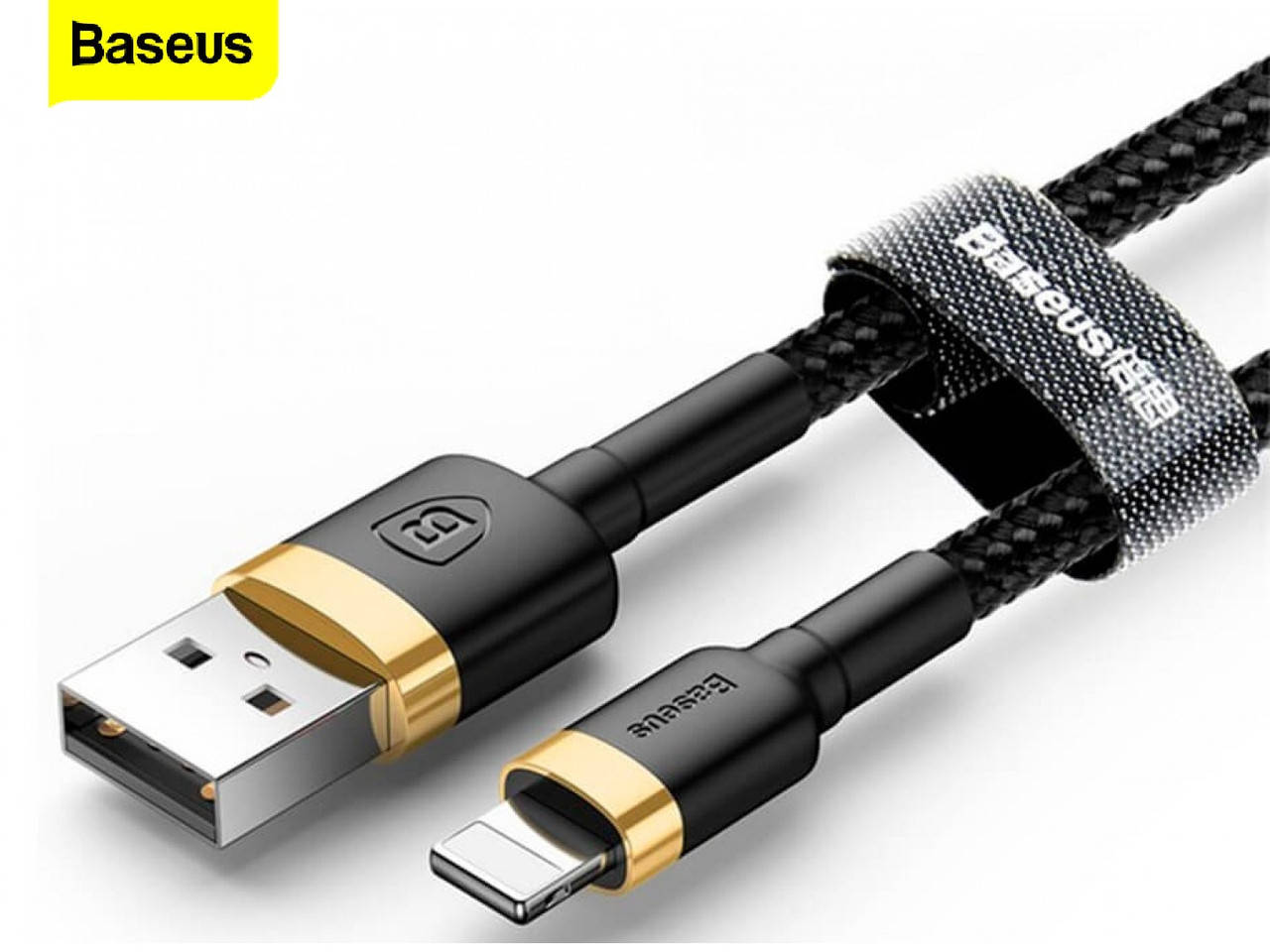 

Оригинальный кабель Baseus Cafule Cable для Apple USB - Lightning 1.5 A, 200 см, Gold+Black (CALKLF-CV1), Черный