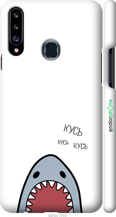 

Чехол на Samsung Galaxy A20s A207F Акула "4870c-1775-56402", Белый