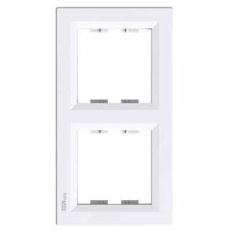 

Рамка двухпостовая вертикальная Schneider Electric Asfora Белая