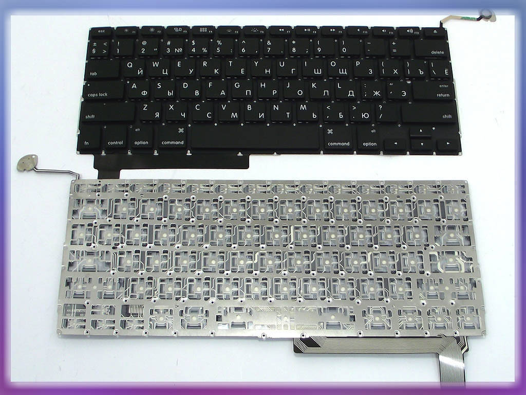

Клавиатура для APPLE A1286 Macbook Pro (2009-2012) MB985 (RU, Small Enter), Черный