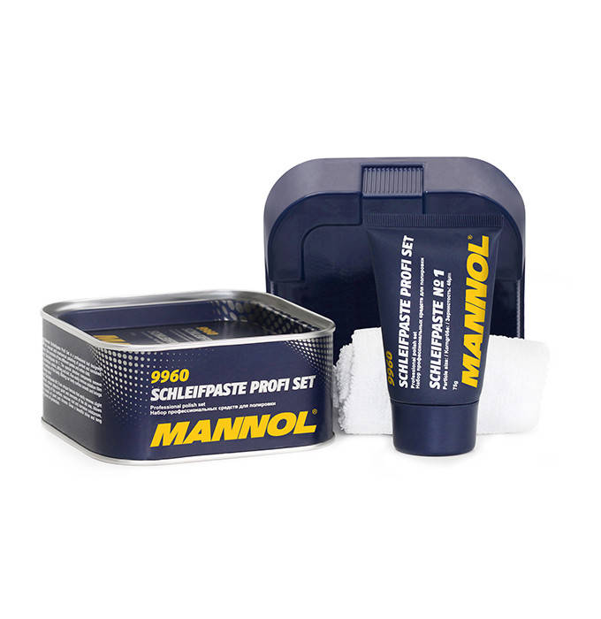 

Профессиональный полировальный набор Mannol Schleifpaste Profi Set (300г + 75г)