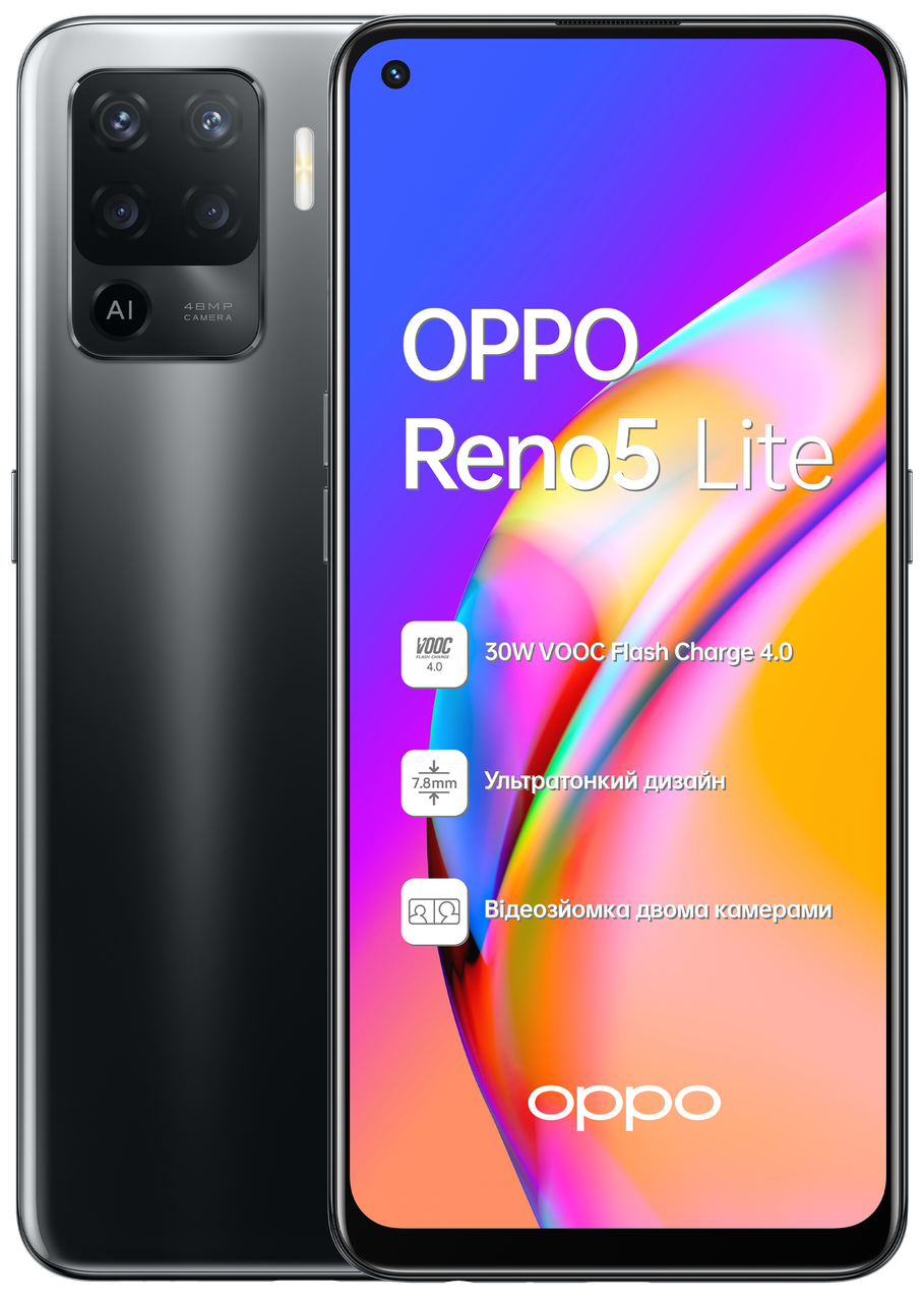 

Мобильный телефон Oppo Reno 5 Lite 8/128GB Black (OFCPH2205_BLACK) ОРИГИНАЛ, Черный