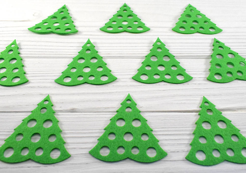 

Вырубка из фетра "Ёлочка Салатовая"