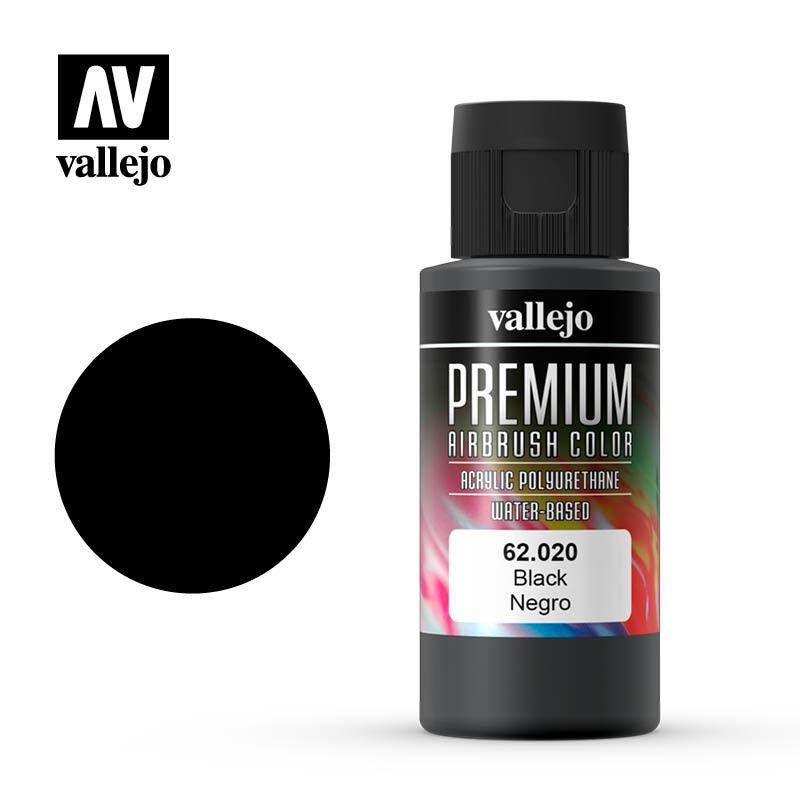 

Краска чёрная 60 мл. VALLEJO PREMIUM COLLOR 62020