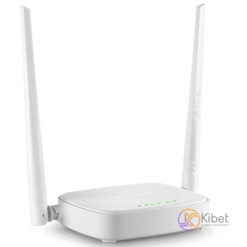 

Роутер Tenda N301, Wi-Fi 802.11b/g/n, до 300 Mb/s, 2.4GHz, 3x10/100 Mb/s, RJ45 10/100Mb/s (FE), 2 внешние