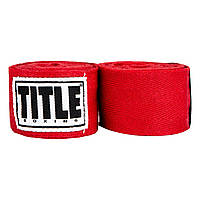 Бинты для бокса TITLE Boxing Traditional Weave 180" Red (4.5м.) :BRASIL: