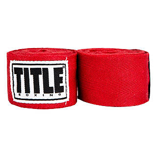 Бинты для бокса TITLE Boxing Traditional Weave 180" Red (4.5м.) :BRASIL: