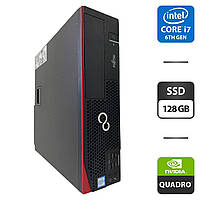 Комп'ютер Fujitsu Esprimo D956 E85 SFF / Intel Core i7-6700 (4 (8) ядра по 3.4 - 4.0 GHz) / 16 GB DDR4 / 128 GB SSD / nVidia