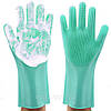 Универсальные перчатки для мытья посуды Kitchen Gloves, Бирюзовые / Силиконовые перчатки для кухни, фото 7
