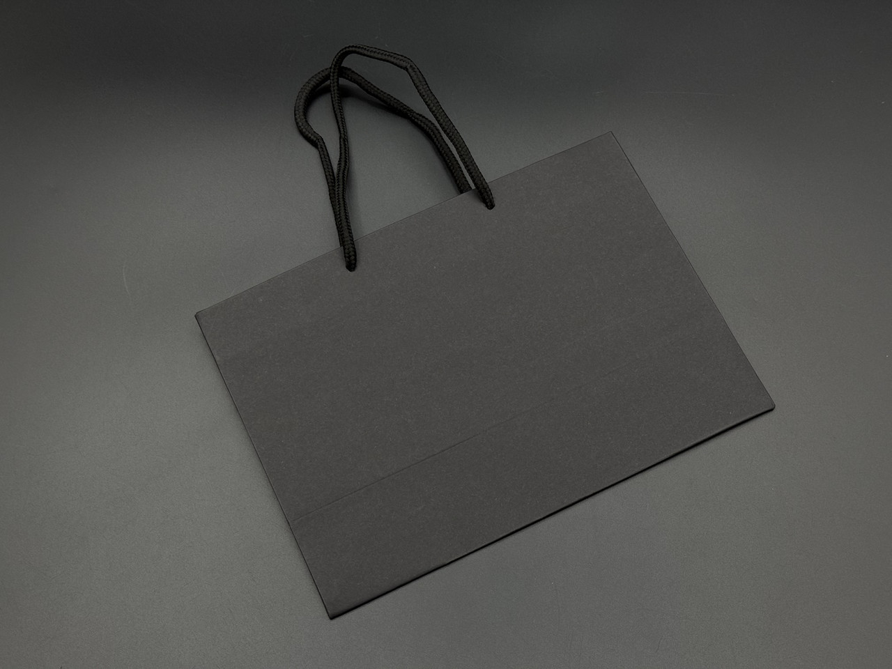 Эко пакет с ручками под подарочный логотип Цвет черный. 17х24х10см