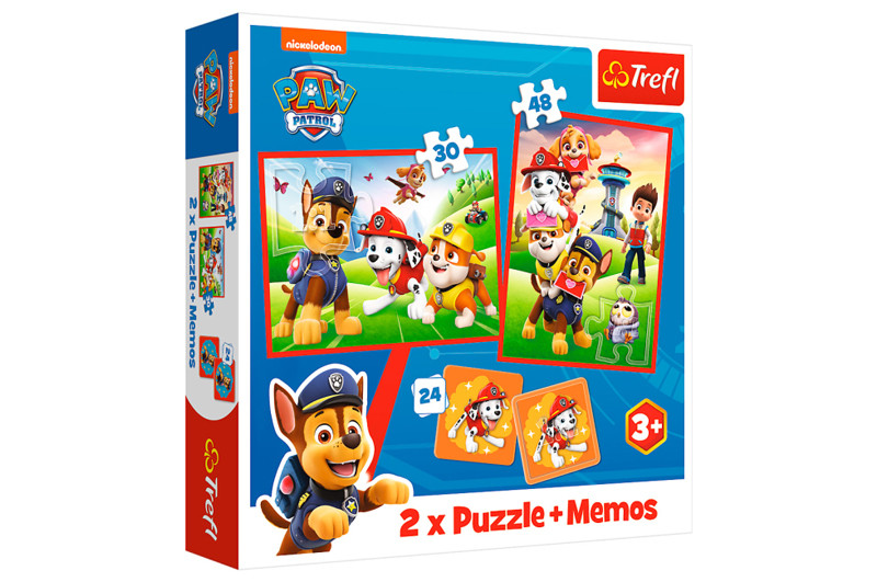 Пазли - 2в1 - 93337 "Щенячий Патруль" + МЕМО Trefl