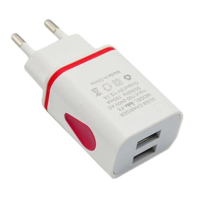 Сетевое ЗУ USB 5V 1.1A 6W, 2 порта, с защитой от перегрузки, светодиодная подсветка F5 /Svart/ -stunning-products-for-life-, фото 1