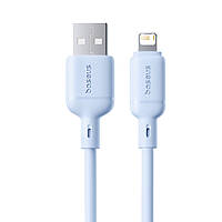 Кабель Baseus Silky Series Fast Charging Cable USB to iP 2.4A 1m Galaxy Blue
