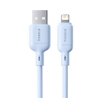 Кабель USB Lightning для iPhone та iPad Baseus Silky силіконовий 1м 2.4А швидкий зарядний шнур в авто