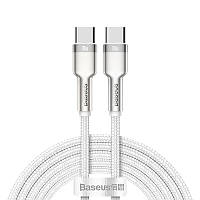 Кабель Baseus Cafule Series Metal Data Cable Type-C to Type-C 100W 2m White Love&Life -online-multimarket-