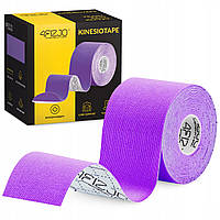 Лента кинезиологическая (кинезио тейп) 4FIZJO 5 см x 5 м 4FJ0626 Violet. Спортивный тейп :BRASIL: