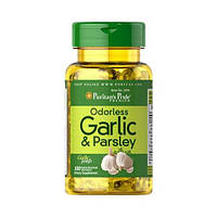 Odorless Garlic & Parsley 500 мг/100 мг Puritan's Pride, 100 капсул