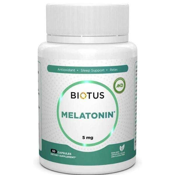 Мелатонін для сну Biotus Melatonin 5 mg 60 Caps BIO-530418 (867202), фото 1