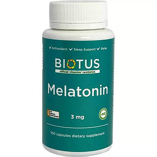 Мелатонин для сна Biotus Melatonin 3 mg 100 Caps BIO-530395 (859078)