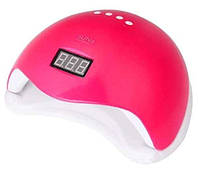LED/UV лампа для манікюру та педикюру Sun-5 48 Вт із сенсором для сушіння гель лаку Рожева (1172057)