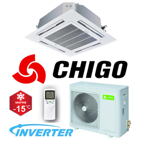 Кассетный кондиционер Chigo CCA-18HVR1/COU-18HDR1 Inverter - фото 1 - id-p502781039