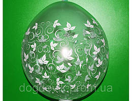 Куля пакувальник Листочки завитки прозорі кристал для подарунків 18" (45 см) Gemar