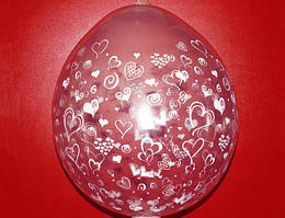 Повітряні кульки пакувальники "Сердечка" прозорі кристал для подарунків 18" (45 см) Gemar
