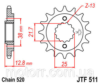 Зірка передня JT JTF511.15