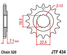 Зірка передня JT JTF434.15