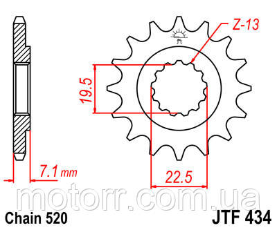 Зірка передня JT JTF434.15