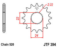 Звезда передняя JT JTF394.16