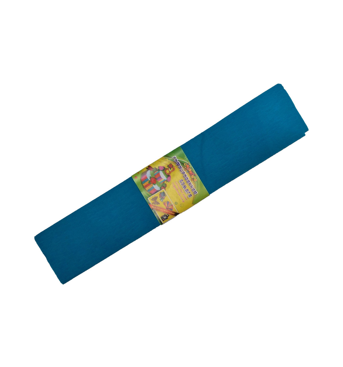 Папір креповий 7739 "Мультяшки" синій 50*200 см.