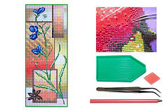 Мозаїка алмазна 5D Абстрактні квіти 15*38 см. H0816