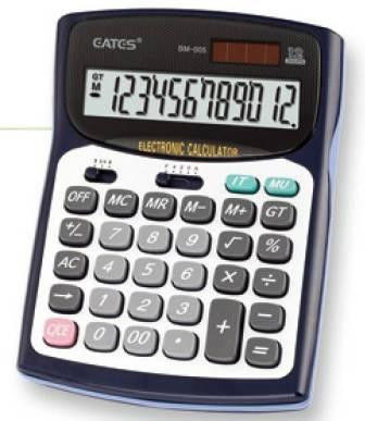 Калькулятор "EATES" BM-005 (12 розрядний, 2 живлення)