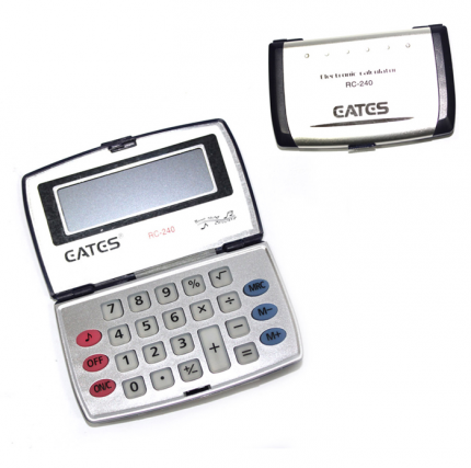 Калькулятор "EATES" RC-240 (12 розрядний, розкладний, 2 живлення)