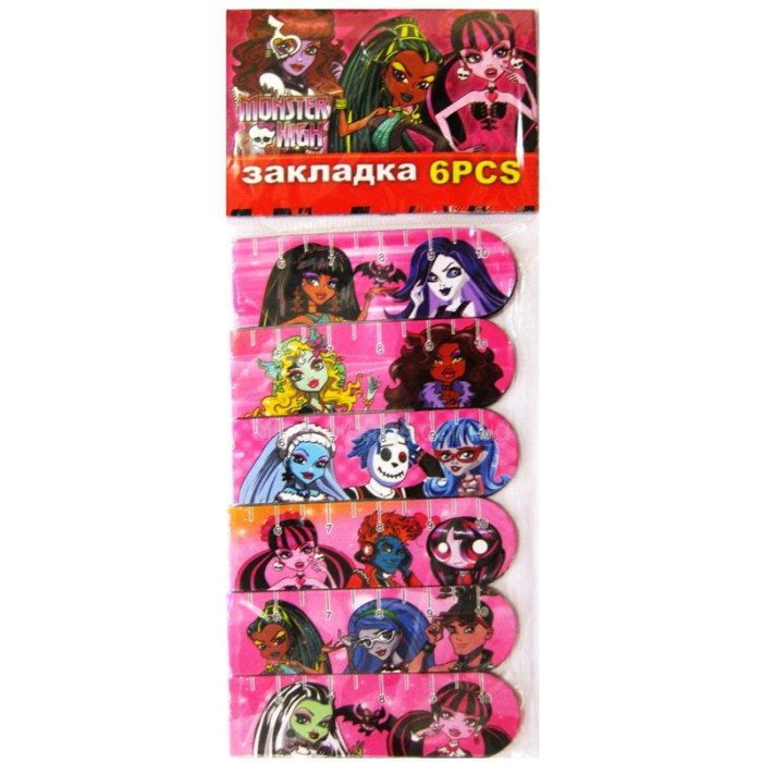 Закладка з магнітом 10183-13/850MH "Monster High" (6 шт. в упаковці )