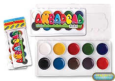 Фарби Акварель 10 кольорів. медові ПРОЗР ПЛАСТ ЛЮКС КОЛОР 0710