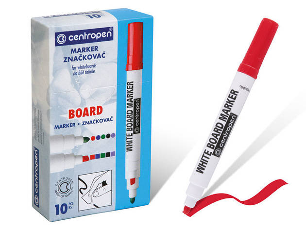 Маркер "Centropen" Whiteboard скошений (червоний) 8569, фото 1