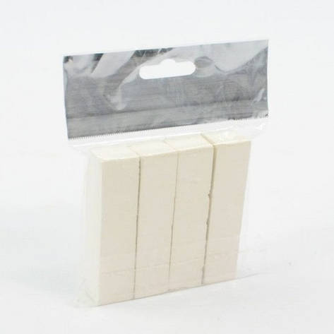 Дріб м'який Пакет "Люкс-Колор" білий квадратний (4 шт.) (16x16x80 мм), фото 2