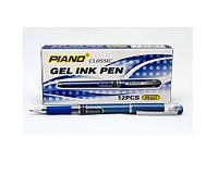 Ручка гелева Piano PG-117 (синя) 12уп, 144бл, 1728ящ