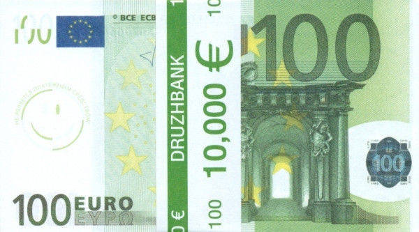 Пачка грошей (сувенір) 005 Євро "100", фото 2