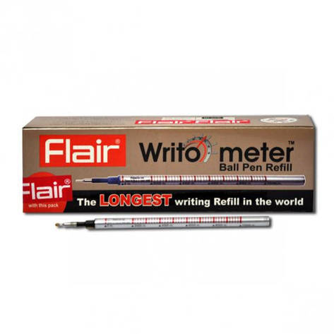 Стрижень кульковий "Flair" Writo-Meter 10 км. чорний 0.5 мм., фото 1