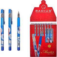Ручка кулькова Radius Master синя, з металевим кліпом, 10 шт.