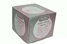 Мел "Люкс-Колор" білий круглий асфальтний (36 шт.) (20x100 мм)