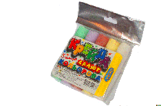 Мел Салют пакет "Люкс-Колор" кольоровий круглий асфальтний (5 цв.) (20x100 мм)