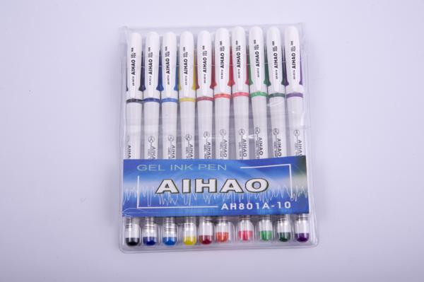 Набір гелевих ручок Aihao AH801-10 (10 цв.)